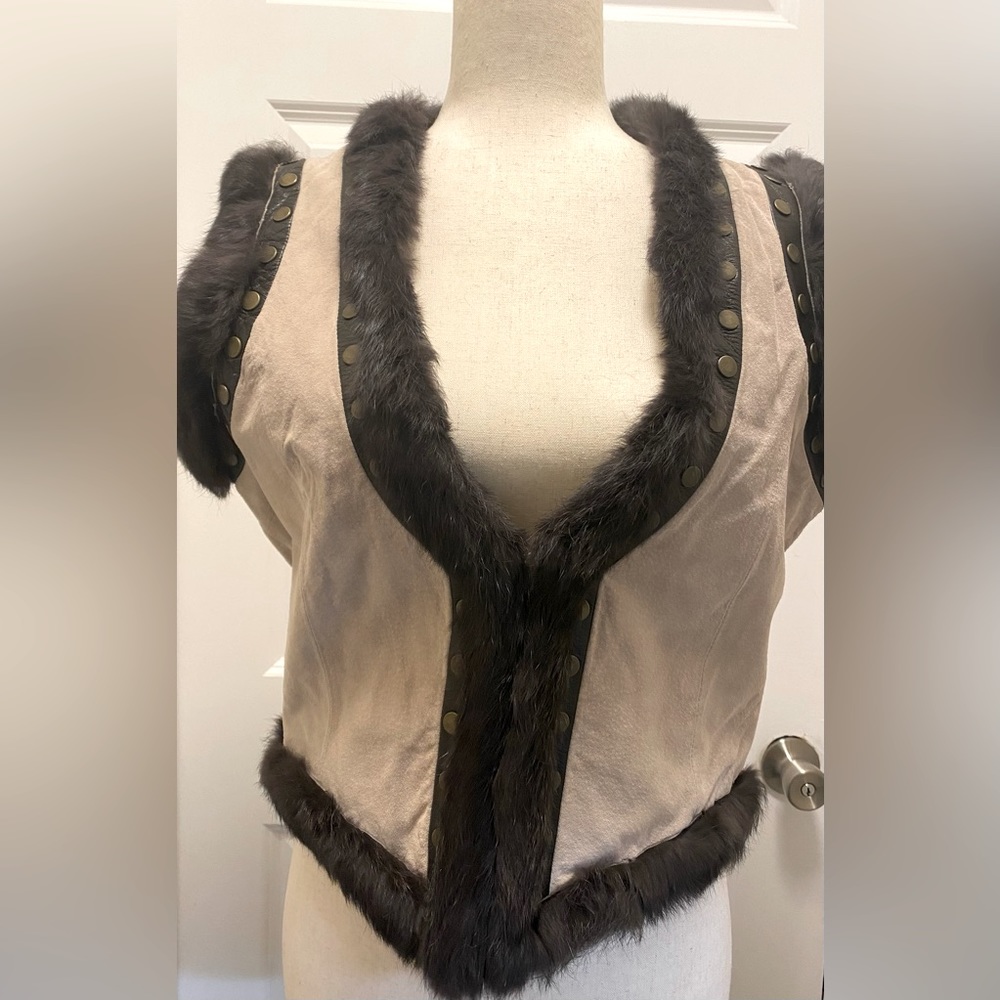 Marciano Fur & Suede Vest